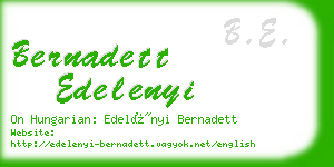 bernadett edelenyi business card